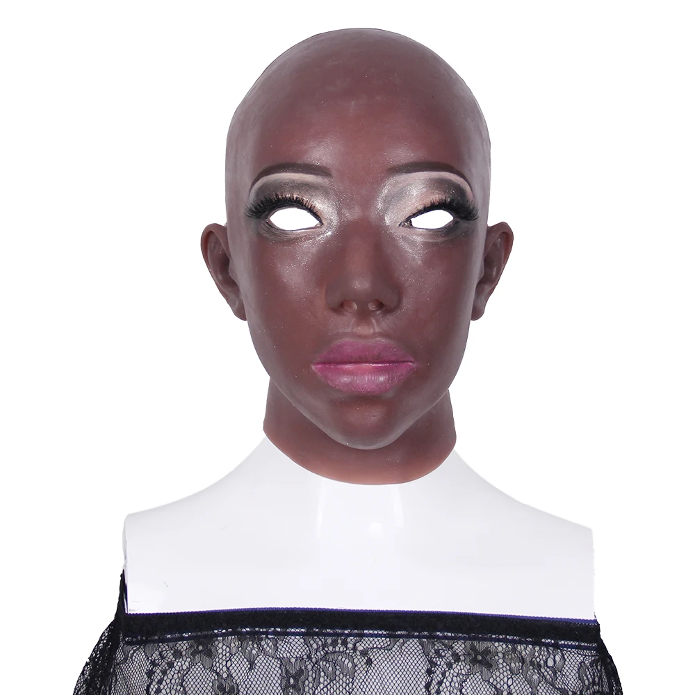 Disguise Masquerade For Man Feminine Silicone Female Headwear Realistic Goddess Face For Halloween Crossdresser