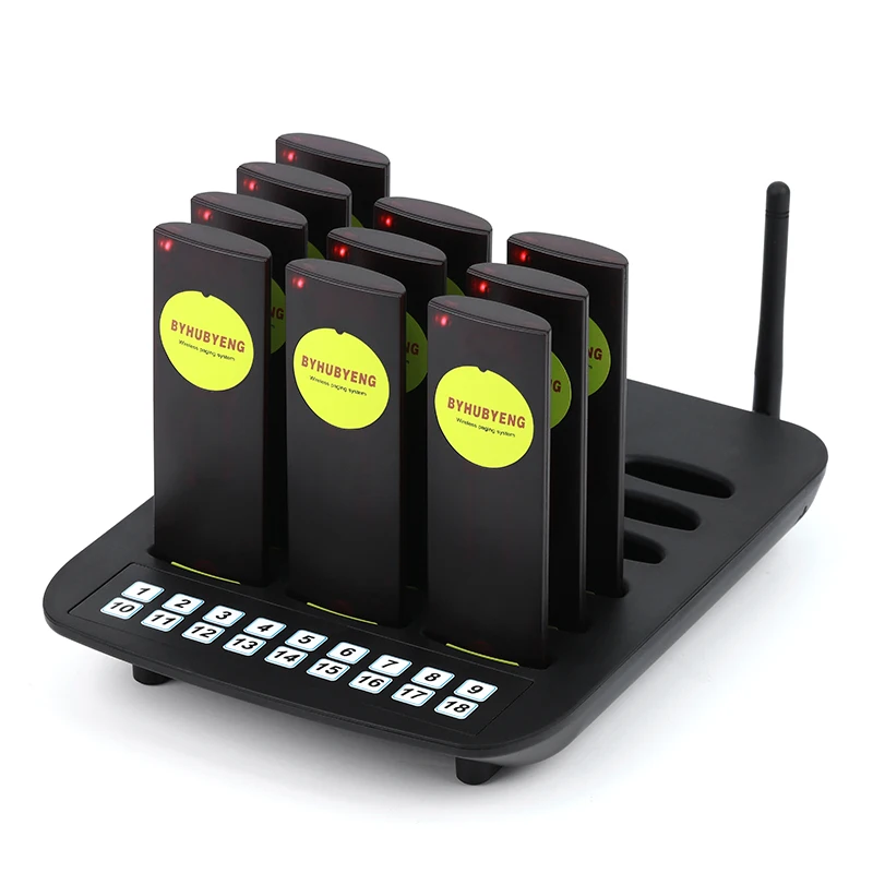 BYHUBYENG Restaurant pager system paging buzzer calling system queuing system restaurant buzzers