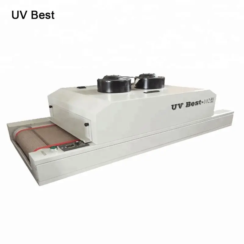 small UV curing PCB coating table UV ink printing machine 200mm curing width belt machine