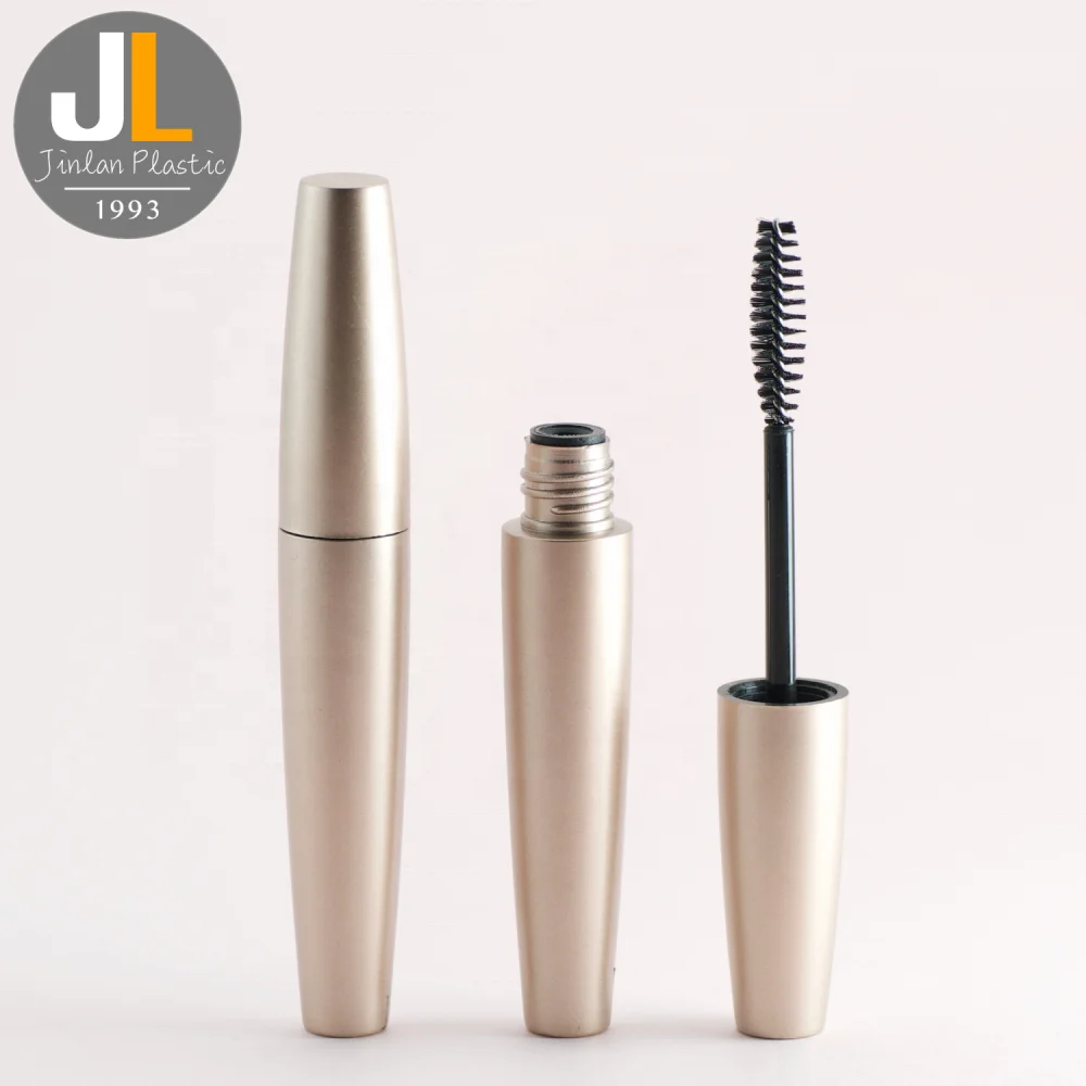 [7.2ml] Empty Matt Gold Plastic Mascara Tube Packaging with Brush (M-085)