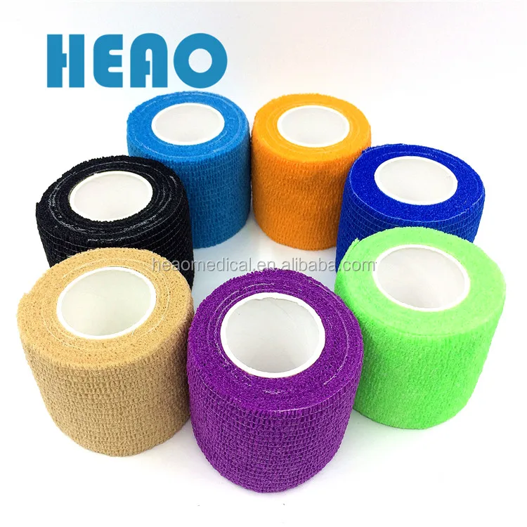 color and size custom athletic tape non woven elastic cohesive bandage