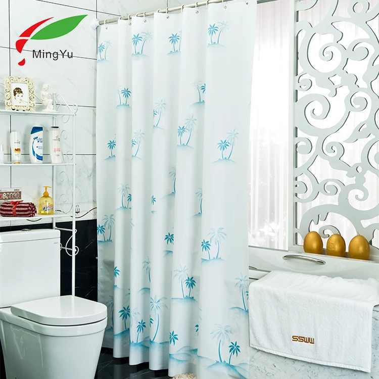 Антибактериальные водонепроницаемые занавески для душа PEVA для ванных киосков и ванн