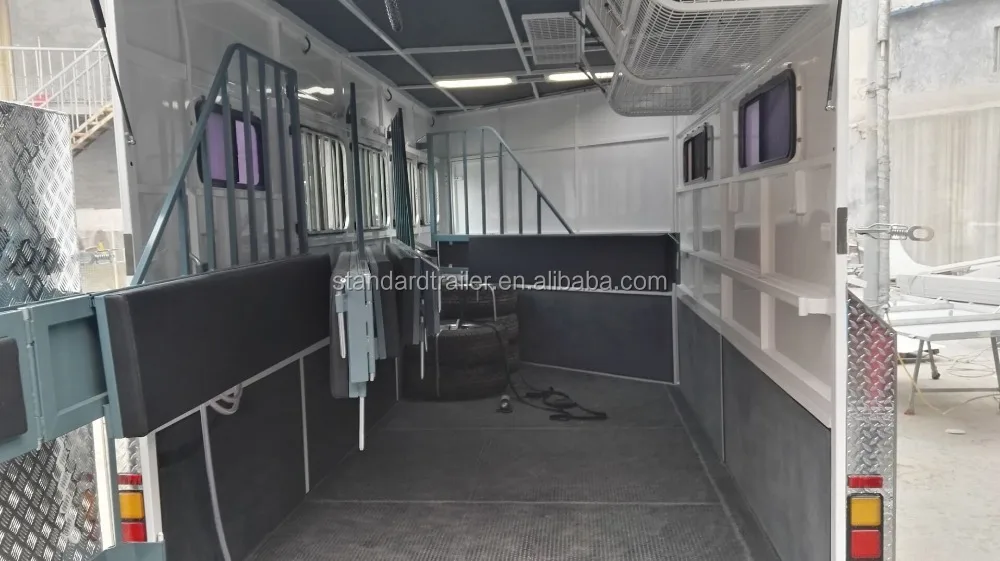 4 horse float angle load gooseneck horse trailer