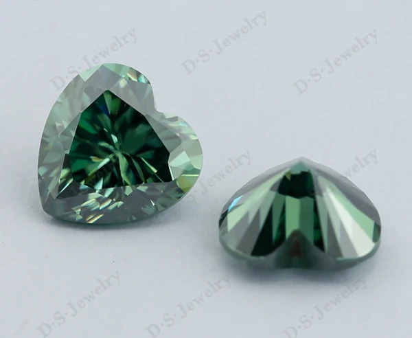 Factory Prices Synthetic Moissanite Diamond Blue Heart Moissanite Stone