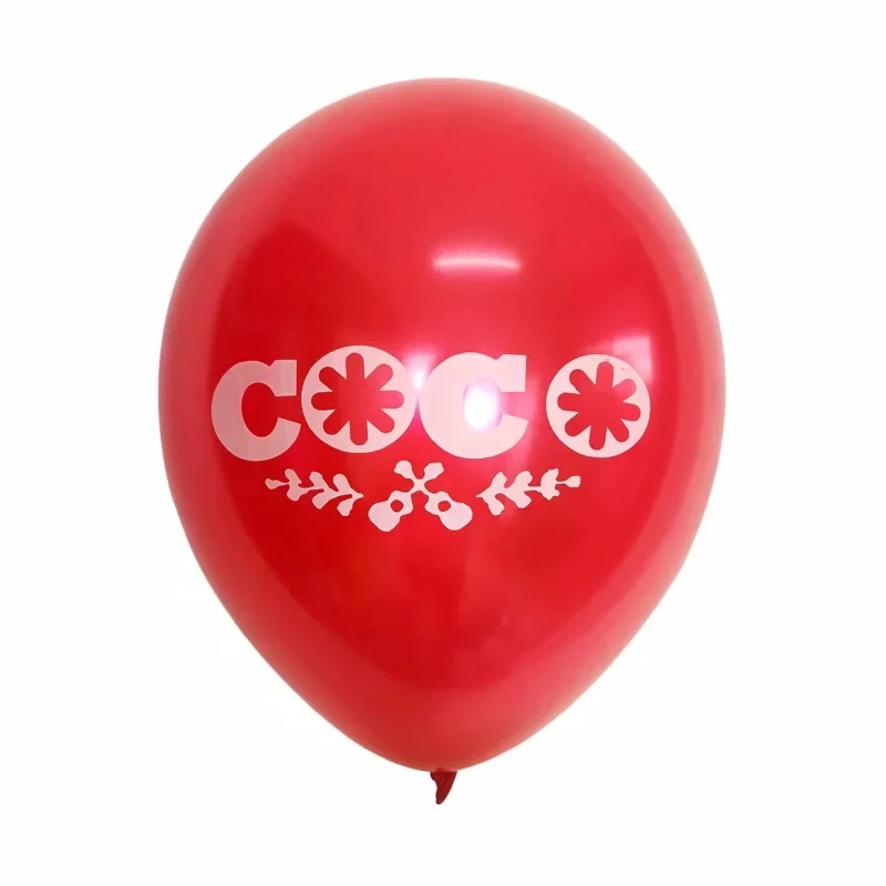 10 inch cartoon COCO letter latex balloon red green orange yellow blue latex balloons for kids party decoration supplie