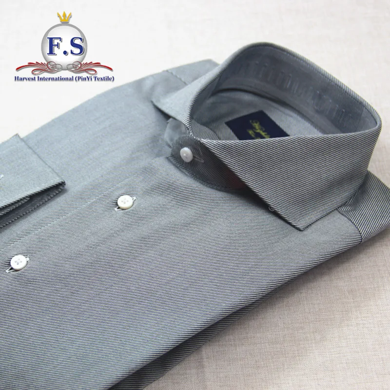 2018 black twill dobby custom mens dress shirts