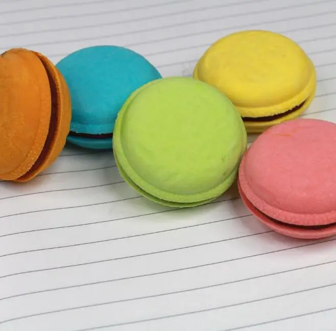 
eraser macaron school supplies cake material escolar borracha escolar gomas de borrar 3d gomme kawaii silgi papelaria criativa 
