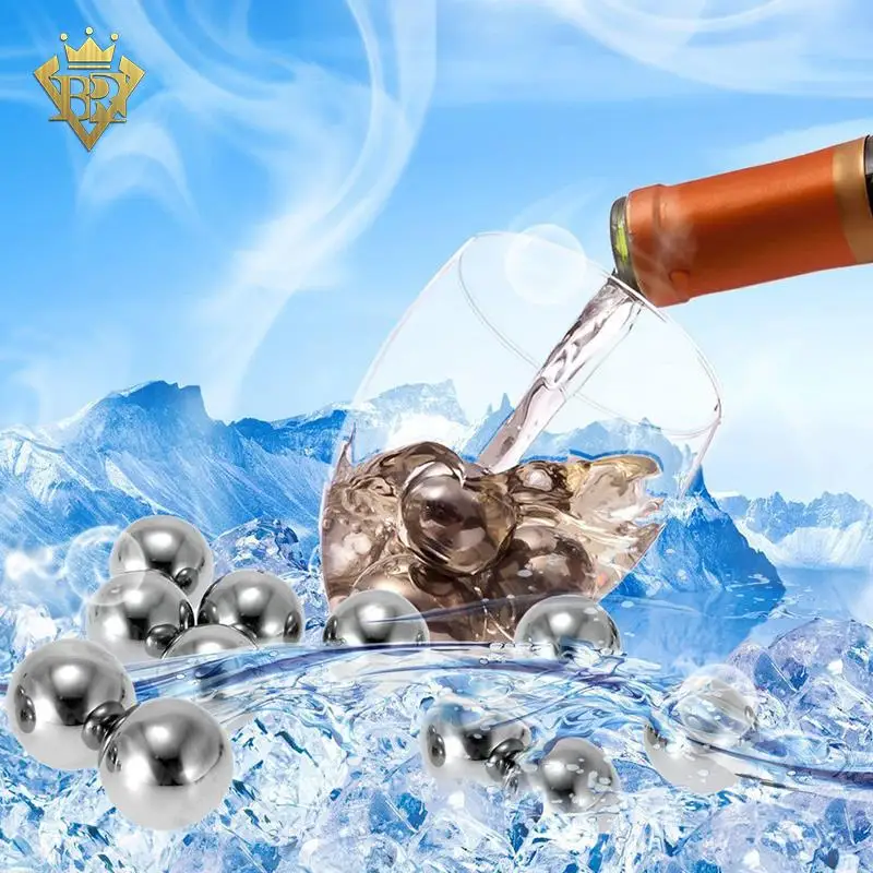 4-6-8pcs Set Metal Whiskey Stones Wine Cooling Ball
