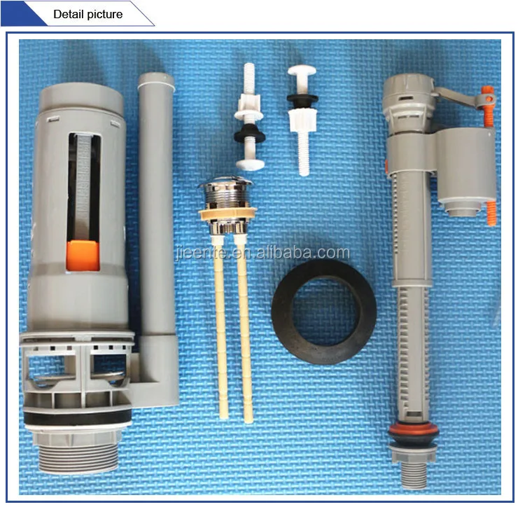 
Two-Piece Toilet Water Tank Plastic Push Button Valve 