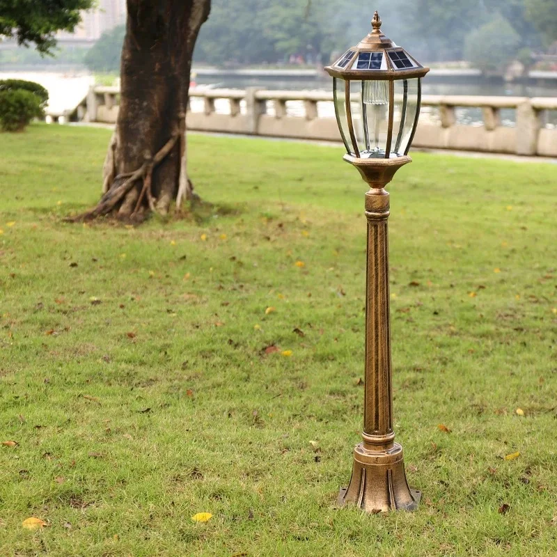 
Solar powered led garden lamp decorative lights with double light sources exchange 
