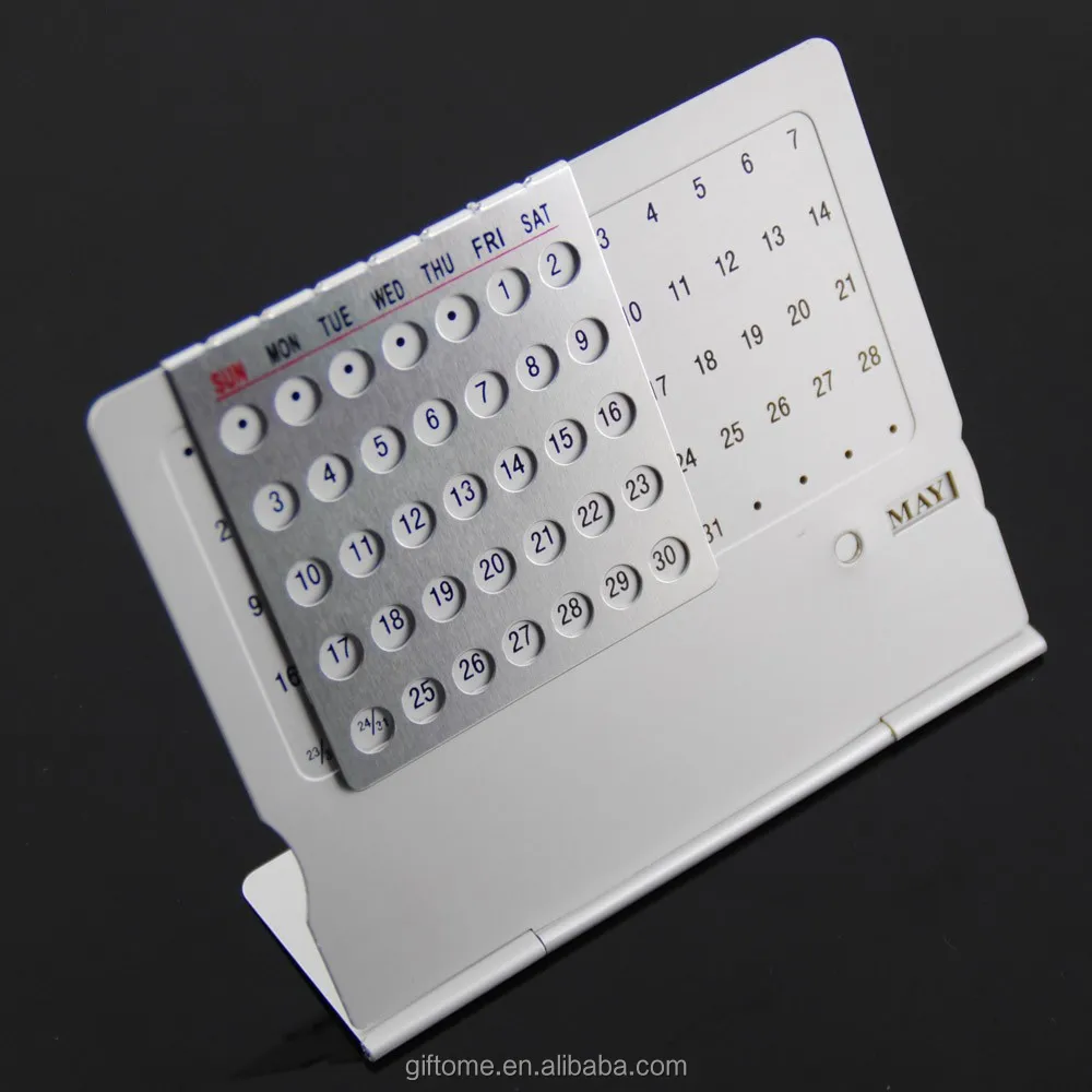Алюминиевый напечатанный Настольный календарь 2021 для рекламы