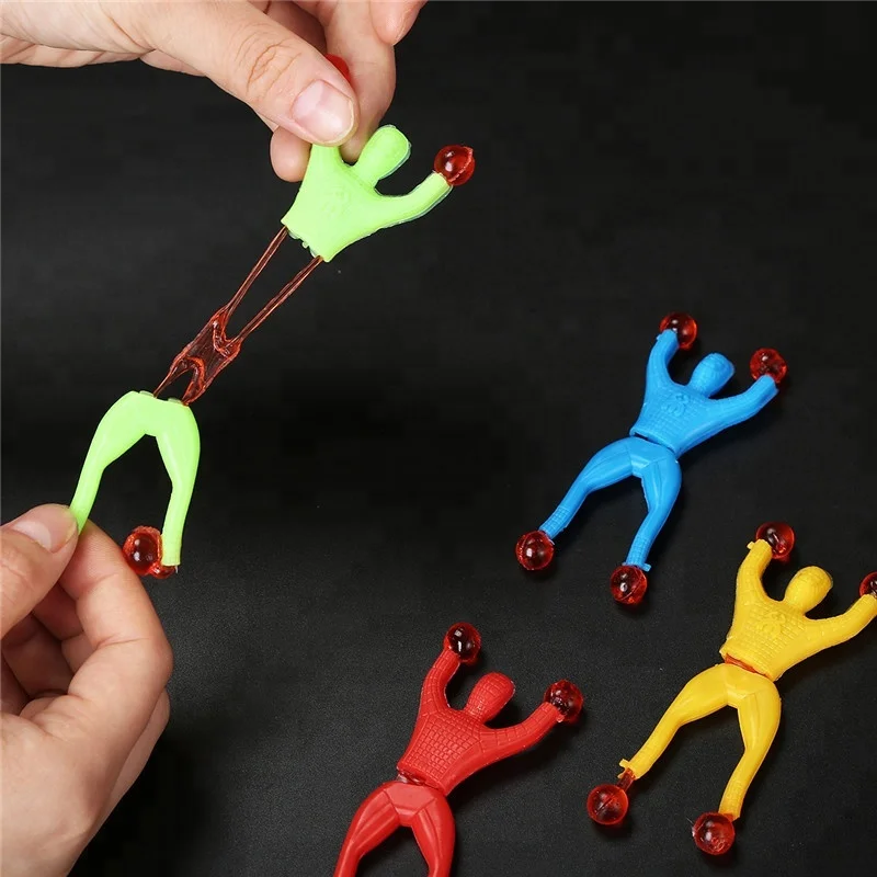 Small Sticky Man Climb On The Wall Children Toys Stick Man Bendy Toy Wall Climbing Man