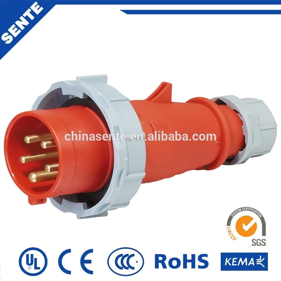 Made in China 3P+n+e industrial sockets ip67 16a 380v for hazardous area