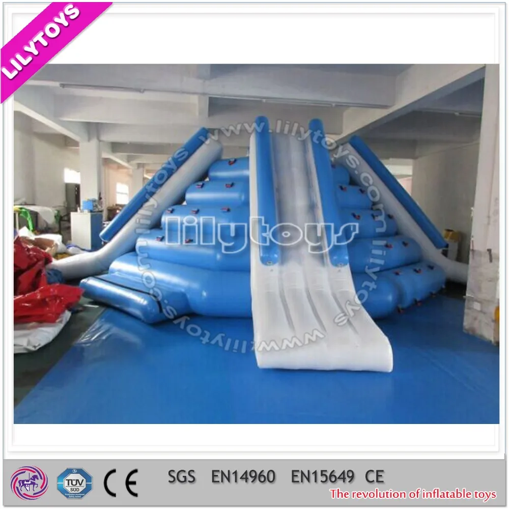 Гигант синий надувной водонапорная башня, Надувные аквапарк башня для продажи, Взрослый большой надувные водные игры