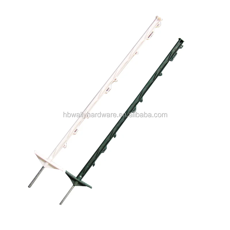 Cheap Product Electric Fence Plastic Step-in Poly Post With Steel Stakes For Cattle Farm Fence