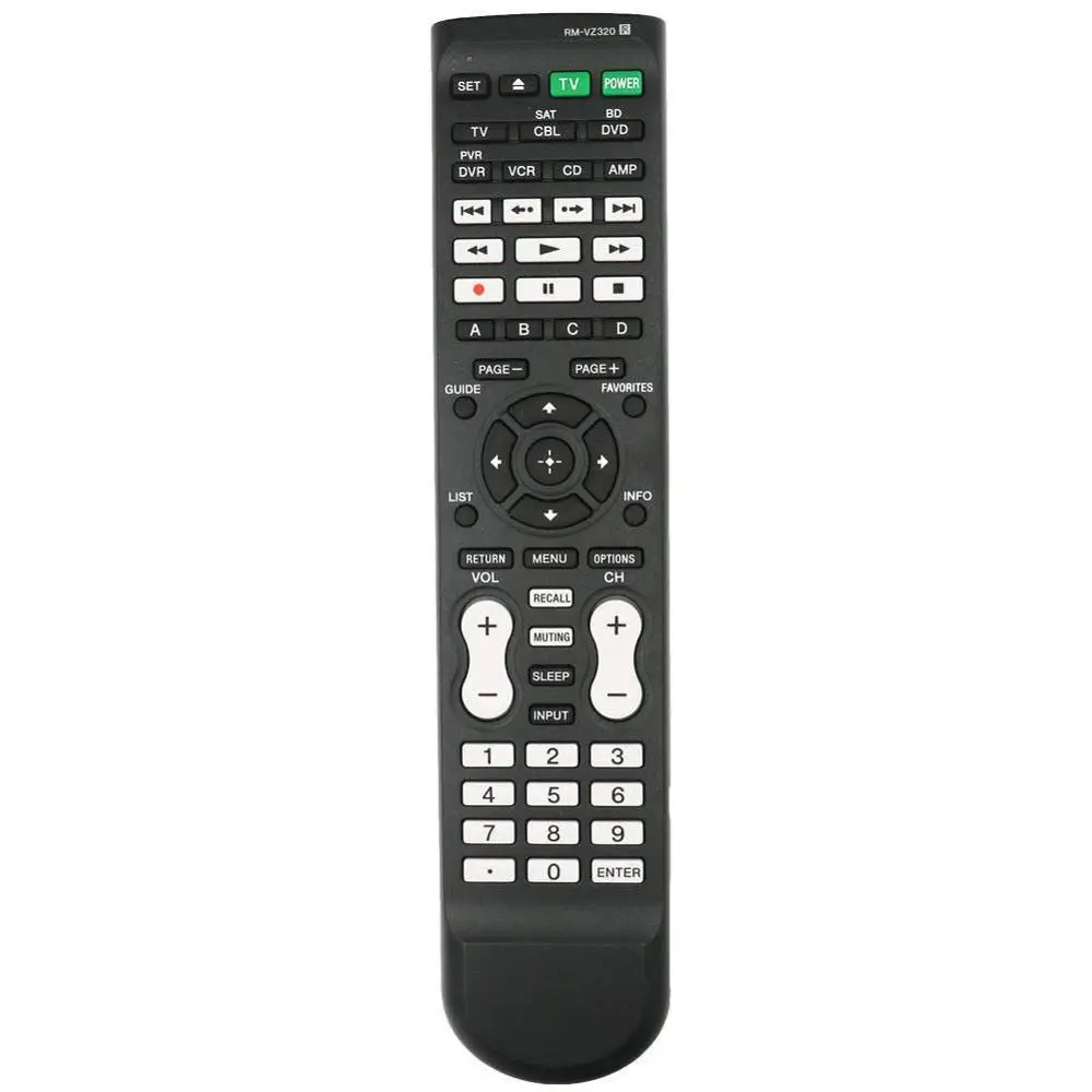 Universal RM-VZ320 Remote Control fit for Sony AV Receiver/Blu-Ray Disc Player/Cable Box/VCR/DVD/Combo Buttons