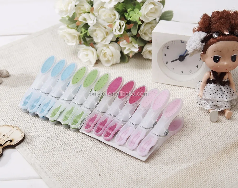 Hot Sale Tpr Clothes Pegs Anti Slip Laundry Pins Colorful Clips For Hanger Plastic Handle With Dots