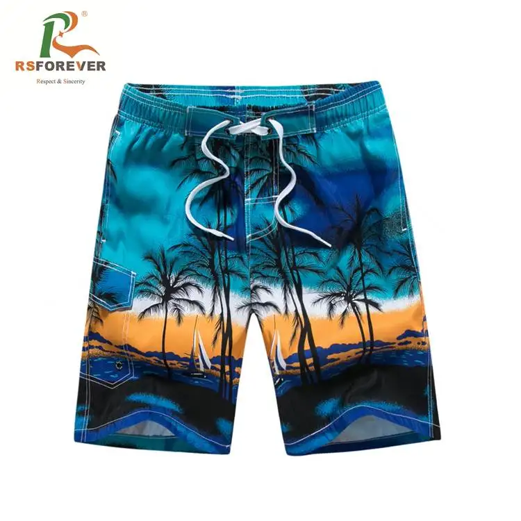 custom made polyester sublimation printing men swim short boardshorts surf