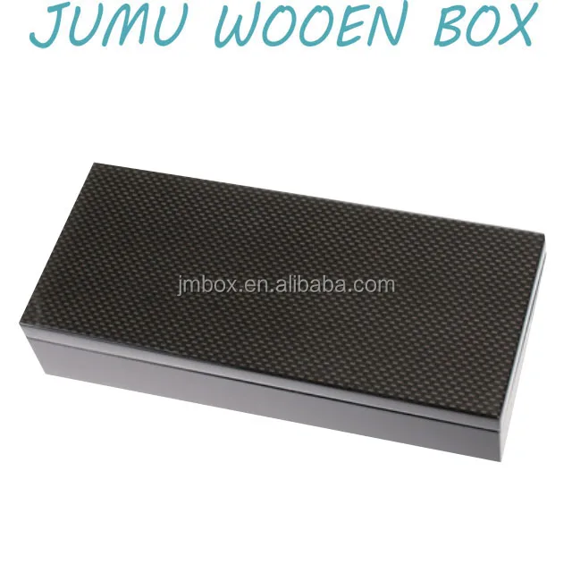 new desig carbon fiber finish wooden pen envelope opener gift box