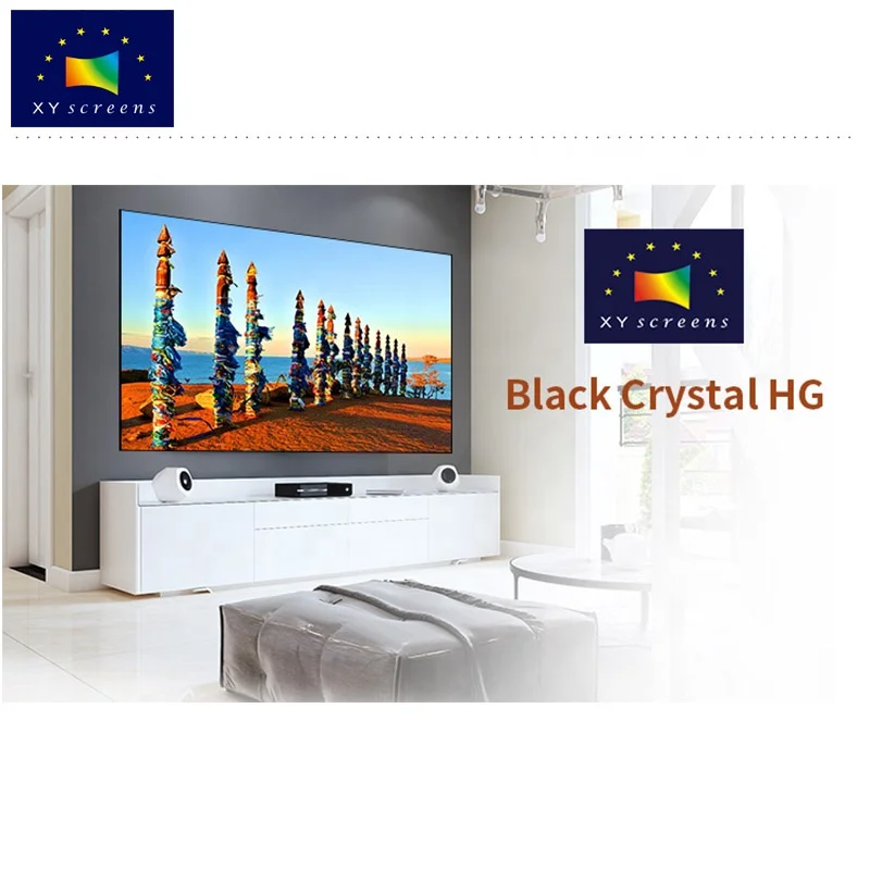 xy screen 100 inch ALR high gain black diamond thin frame projector projection screen for home theater living roon office