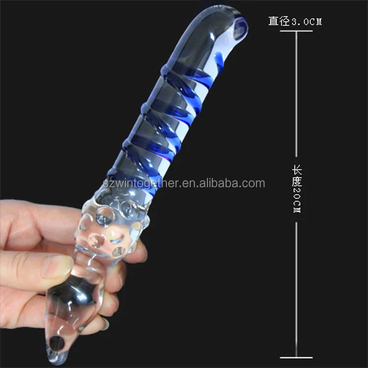 Shenzhen supplier light pyrex glass dildo green