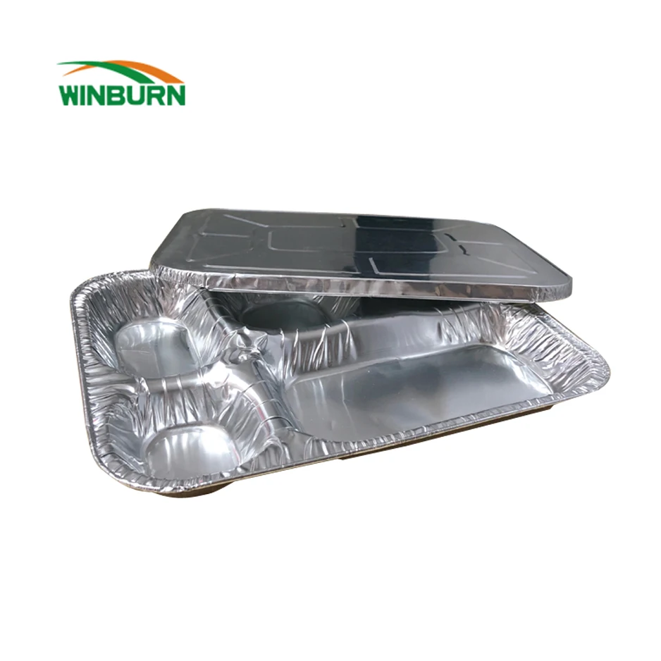 60-65mic fast food foil food container of different types
