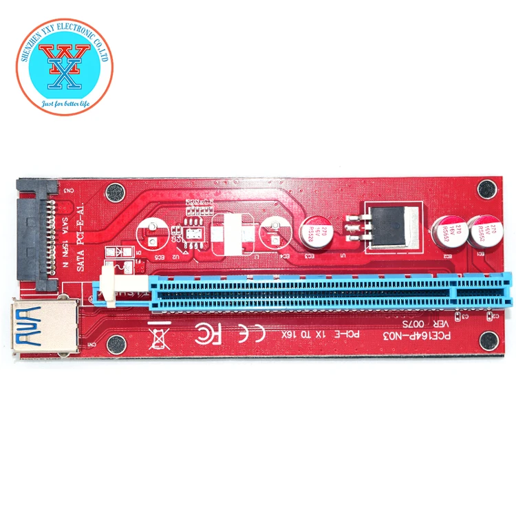 Ver 007 S Райзер pci-e x1 x16 pci-e Riser Card