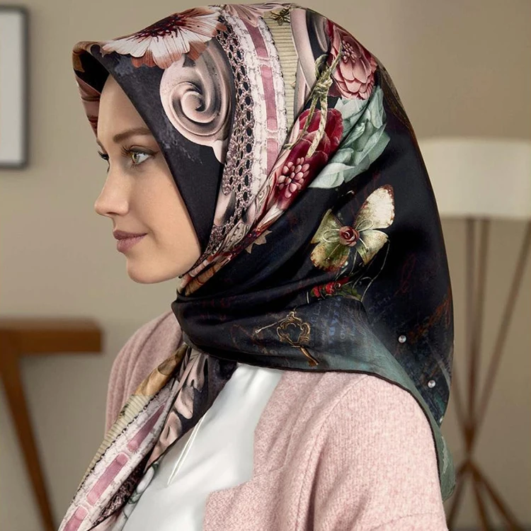 100% Silk Scarf Fabric Comfortable Satin Silk Scarf Runmei Silk Scarf Wholesale China