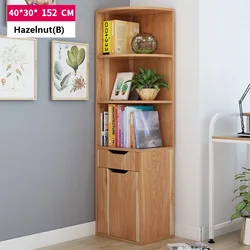 Modern Style Living Room Wooden Storage Book Cabinet Bookshelf Bookcase