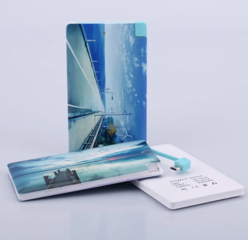 Small notebook business credit card ultra thin rohs 4000 mah station portable ipower power bank