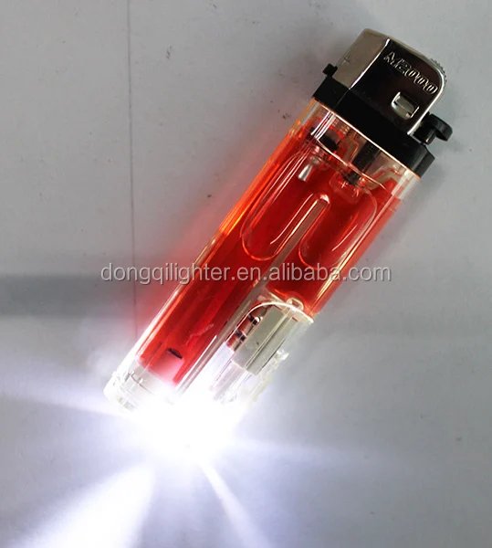 Manufacturer of colorful flint led refillable lighter plastic LED lighter
