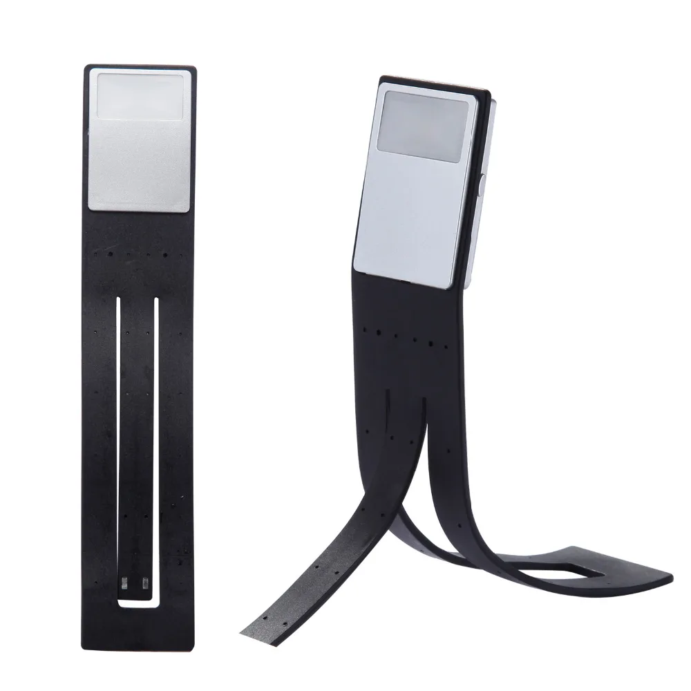 2pcs CR2032 Battery Power Foldable LED Book Light With Book Mark Function For Promotion LED Reading Light