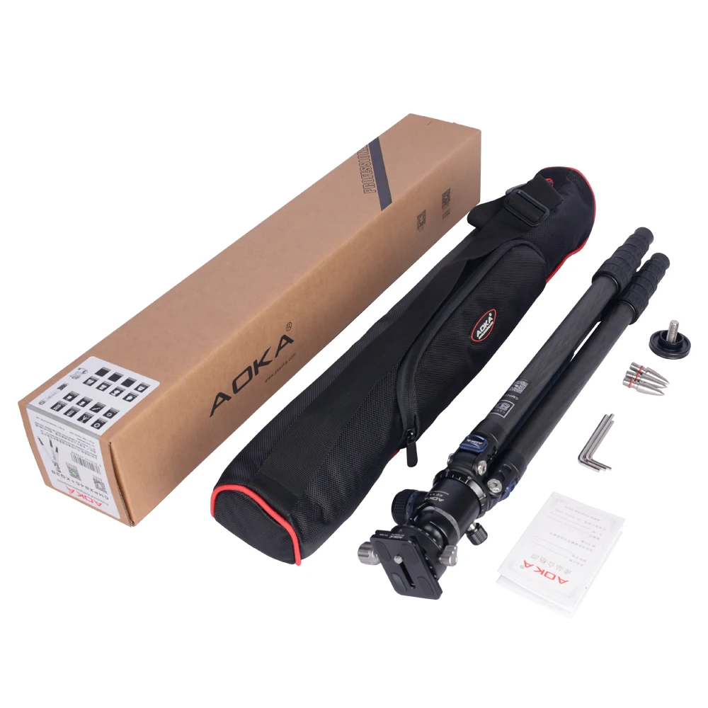 AOKA CMP254C Professional compact carbon fiber lightweight camera tripod