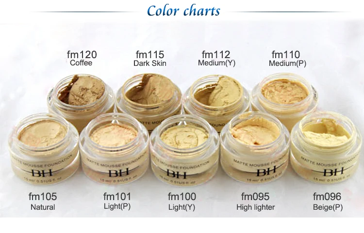 Professional waterproof cosmetics customized service matte musse makeup foundation
