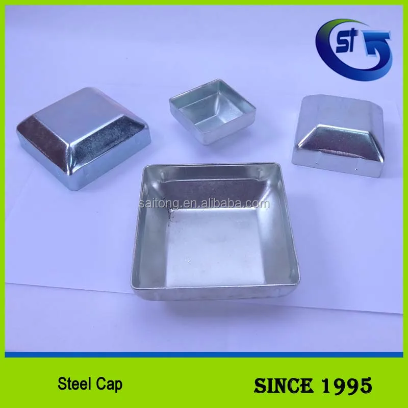 Square steel tubing end cap for steel tube