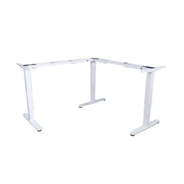 Factory Wholesale Price Office Furniture L Shape Electric Height Adjustable Stand Up Computer Desk