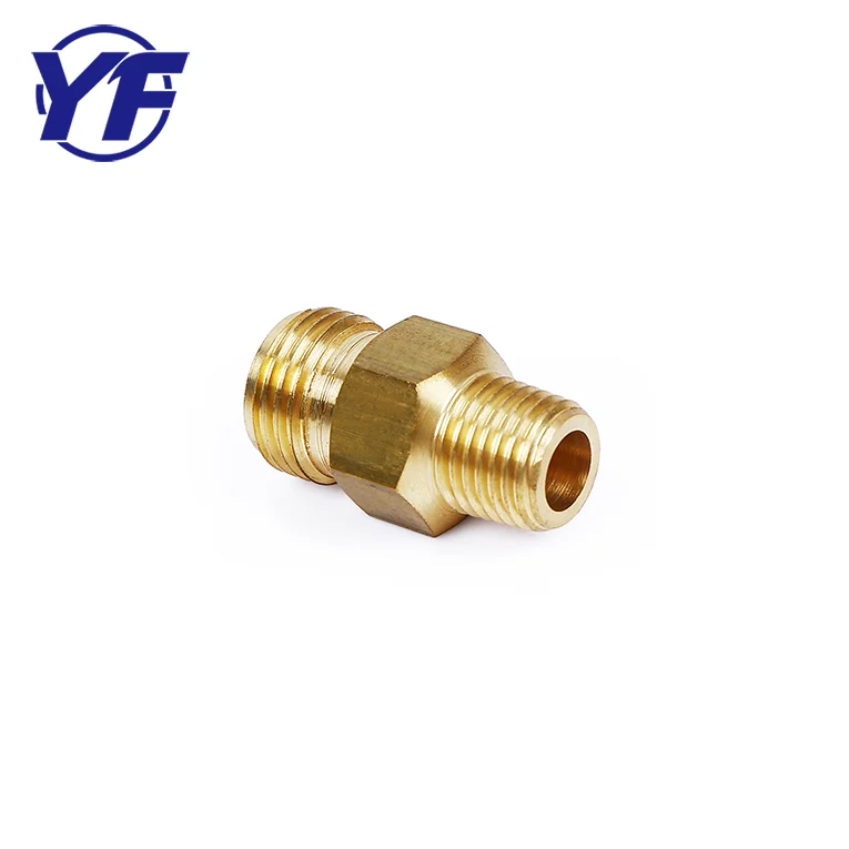 Custom Chrome Plated Male Thread Brass Pipe Extension Reducing Nipple Fittings for Gas Meter