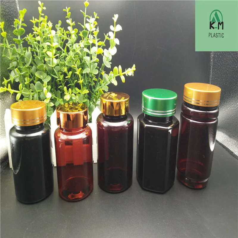 High quality 120cc medecine plastic bottle/pill bottle with color cap
