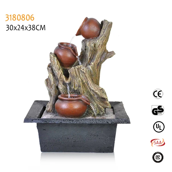 
Indoor decor of acrylic water fountains outdoor resin stone rockery fountain statues 
