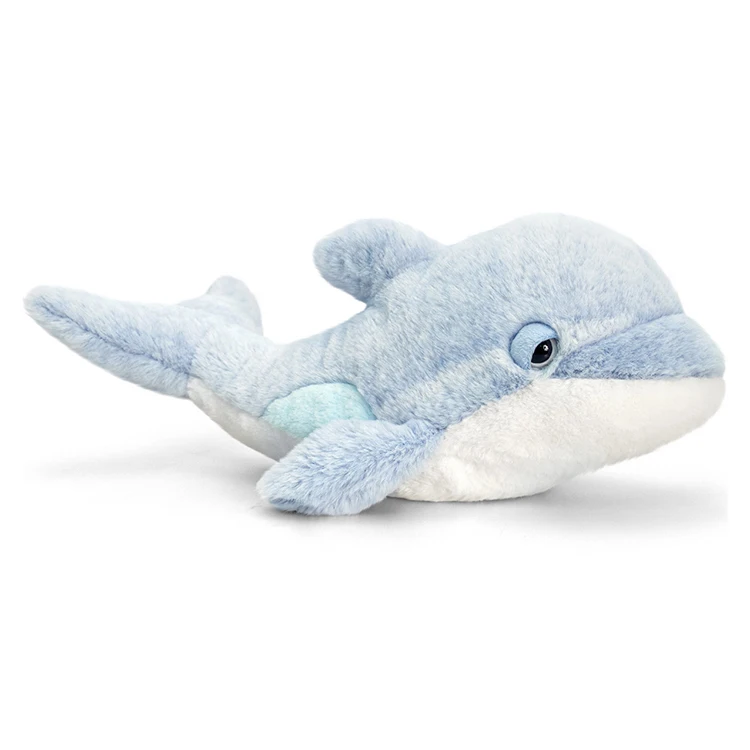 Soft cute Plush stuffed sea world animals  blue dolphin