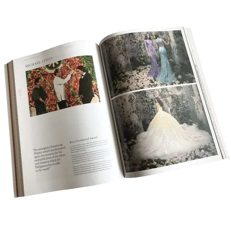 China Guangzhou perfect binding cheap magazine printing, book printing, catalog printing