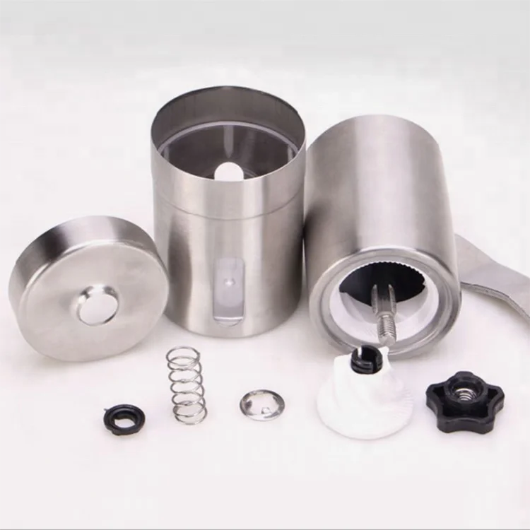hot selling mini stainless steel manual coffee mill with aluminum knob