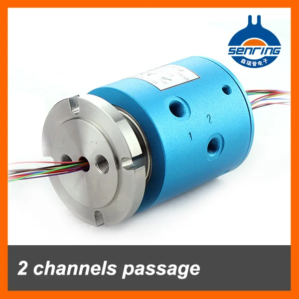 Pneumaticl Electrical slip Ring of 2 channels passage G1/8' with 12 wires 2A