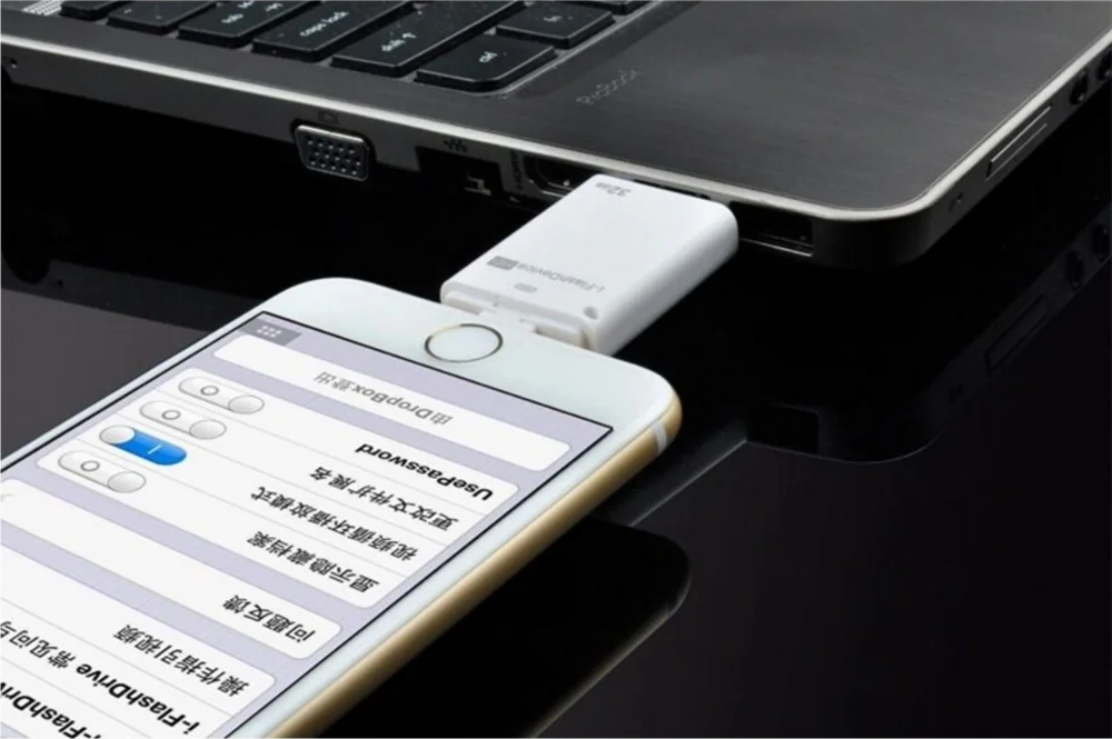 Free Sample OTG Card reader USB Flash Drive with memory card For iphone IOS Android