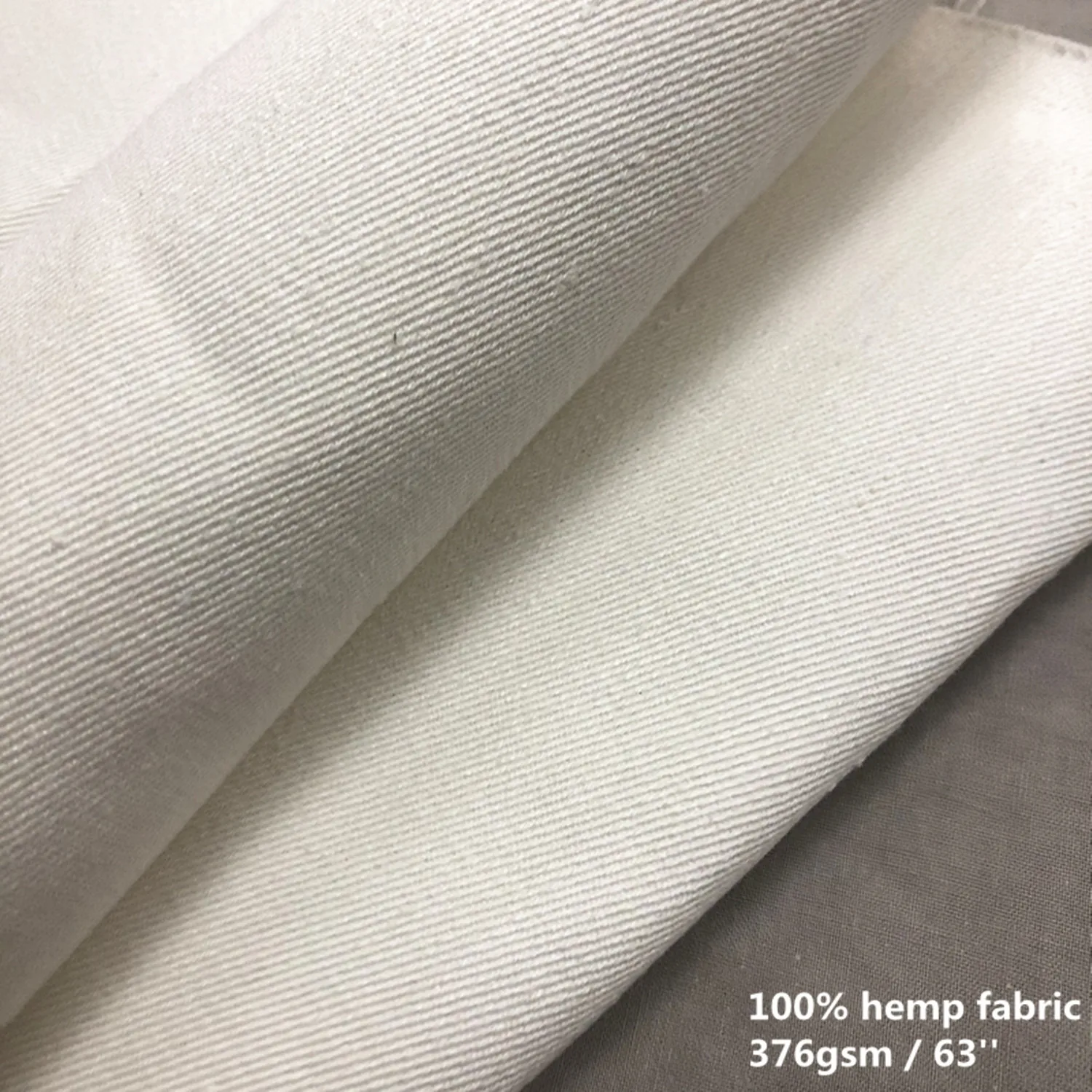 Wholesale 370gsm 100% Hemp twill Fabric For bag and sofa , Natural Dyed Hemp Fabric In Stock