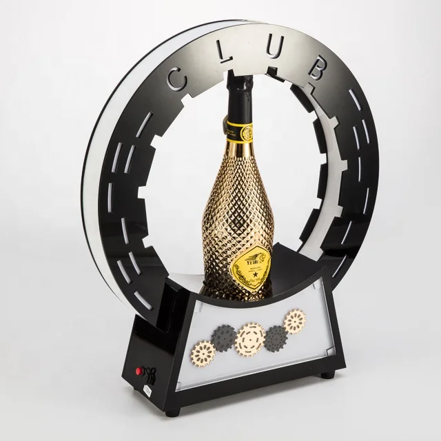 Geer Wheel Bottle Champagne Glorifier Display Racks led bottle glorifier base