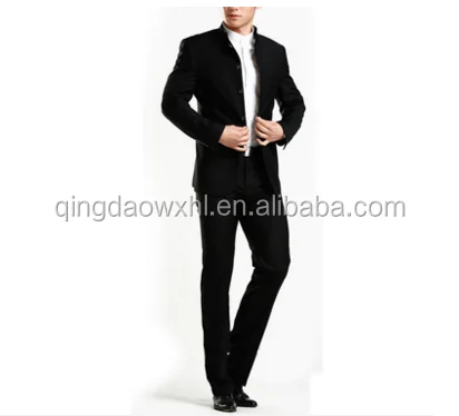 Облегающий костюм с воротником-стойкой, индивидуальный мужской блейзер в китайском стиле