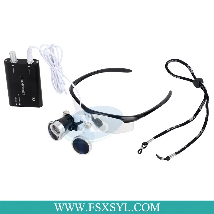 Surgical dental magnifying glasses loupes with led light
