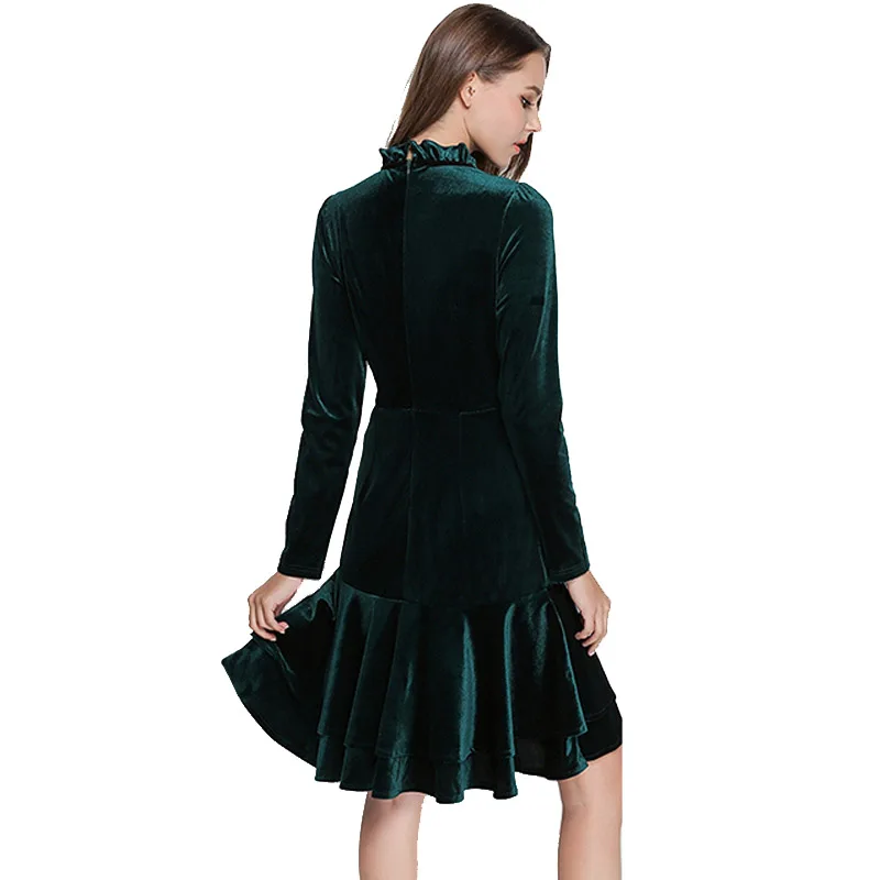 Maxnegio amazon 2018 custom clothing manufacturers velvet dress