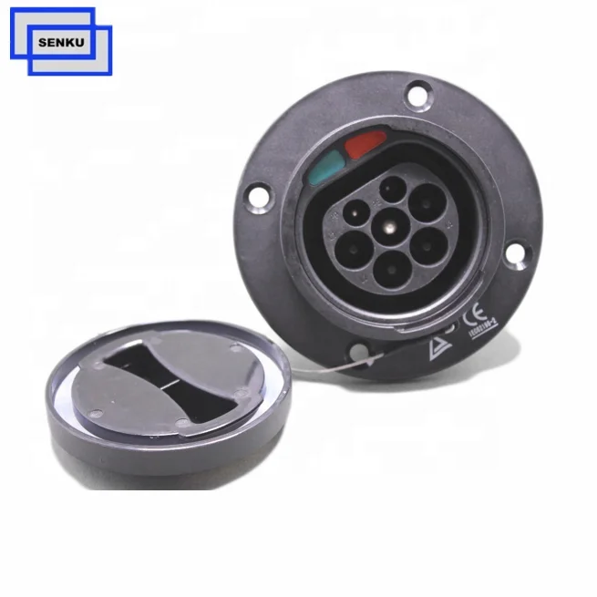 
 Боковой штекер для электромобиля 2 разъема 32A  